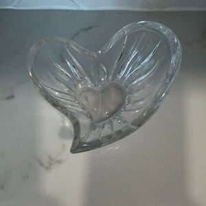 WMF Germany 24% Lead Crystal Heart Shaped Candy Snack Dish Bowl